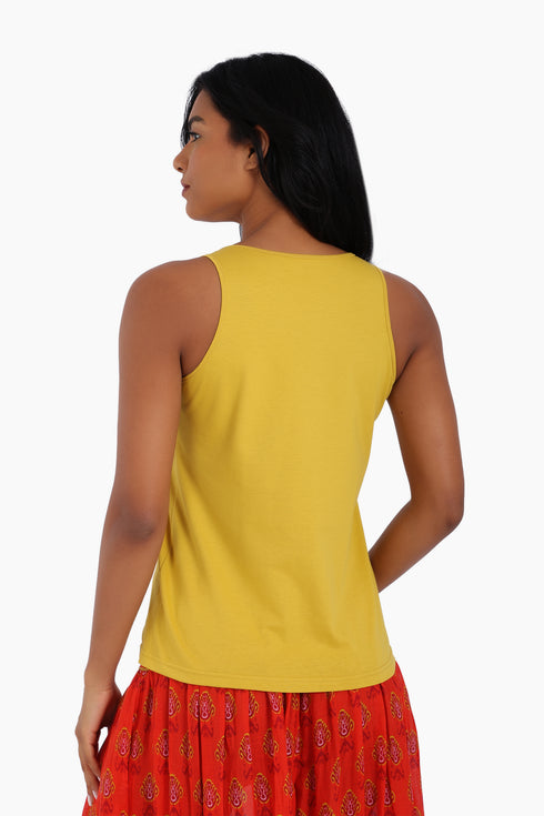 Tank top in cotton jersey